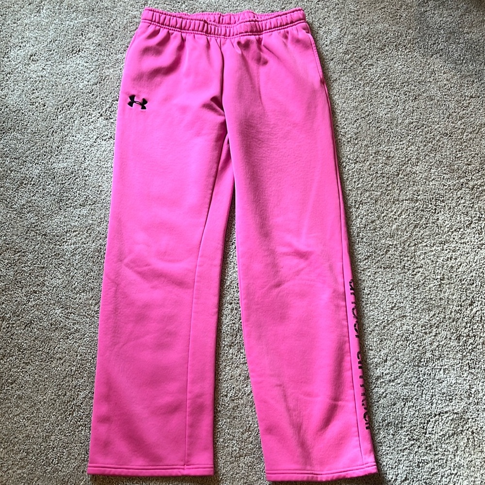 Youth XL storm UA pants in hot pink